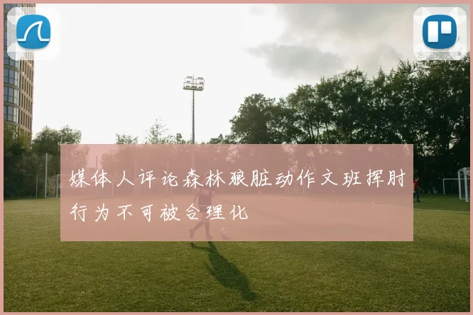 媒体人评论森林狼脏动作文班挥肘行为不可被合理化